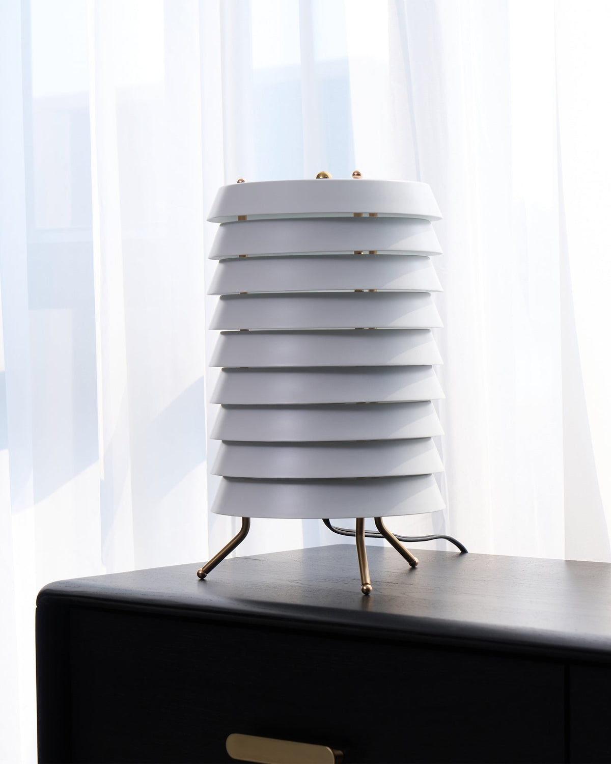 Orelelette lámpara de mesa Lattice escandinava