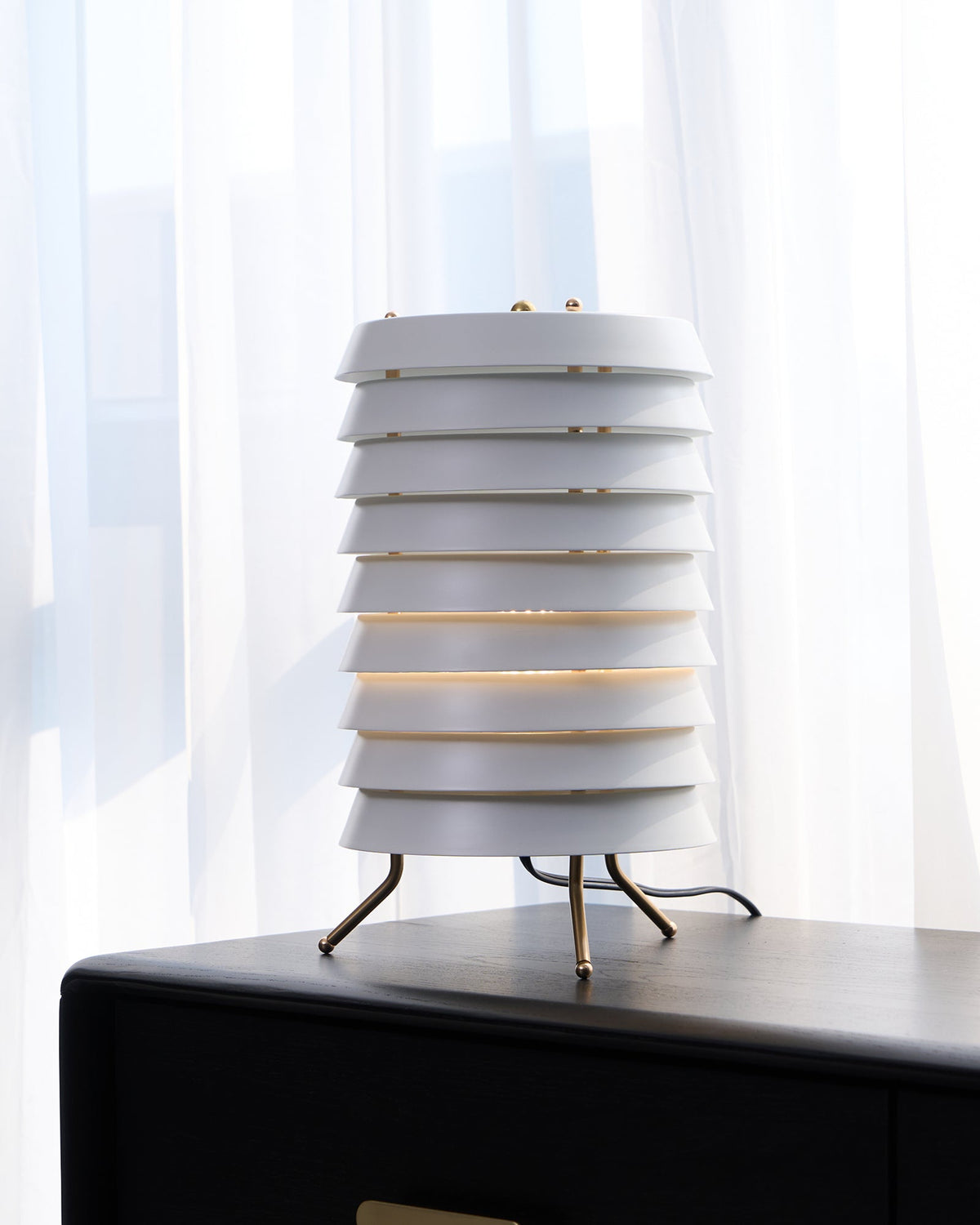 Orelelette lámpara de mesa Lattice escandinava