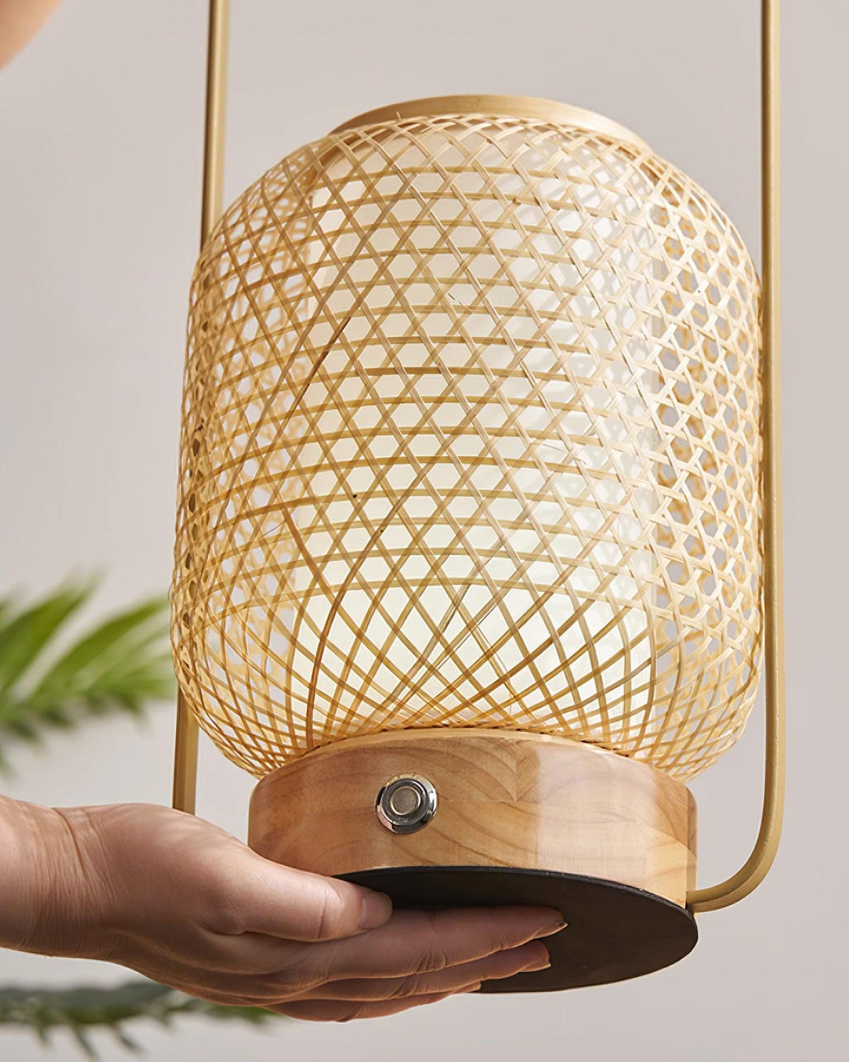 Orbituse lámpara de mesa de madera