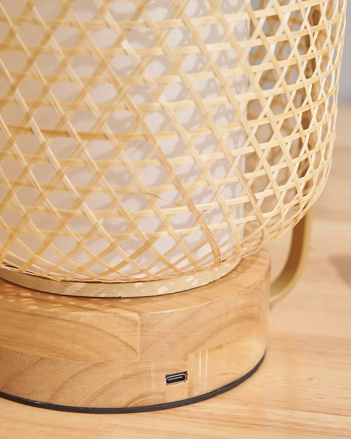 Orbituse lámpara de mesa de madera