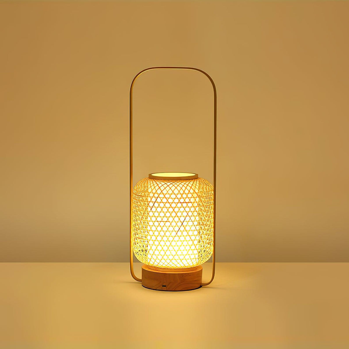 Orbituse lámpara de mesa de madera