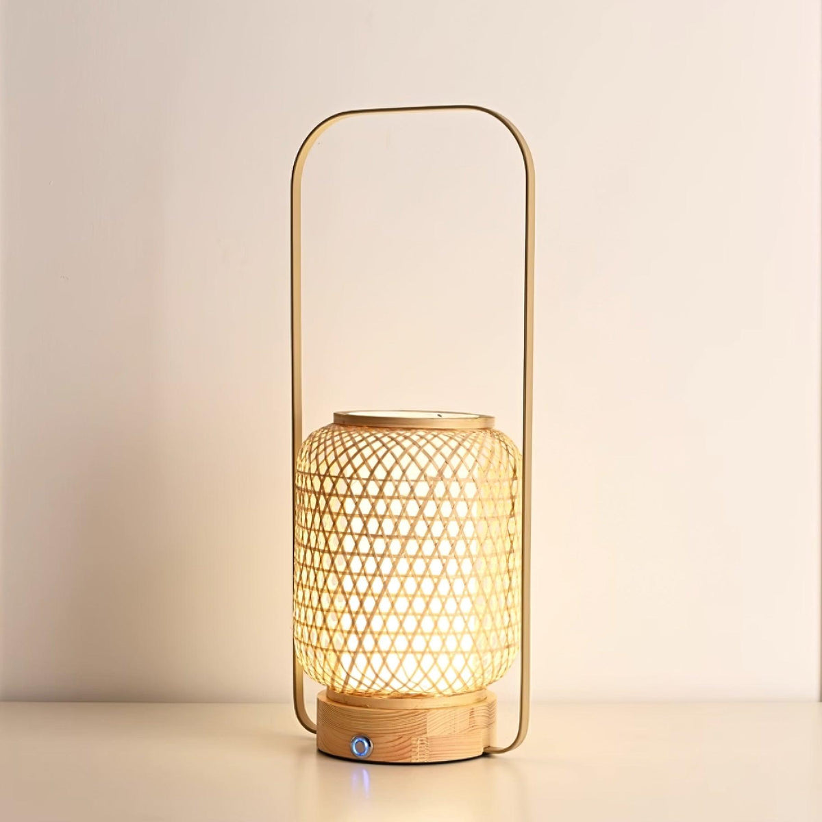 Orbituse lámpara de mesa de madera