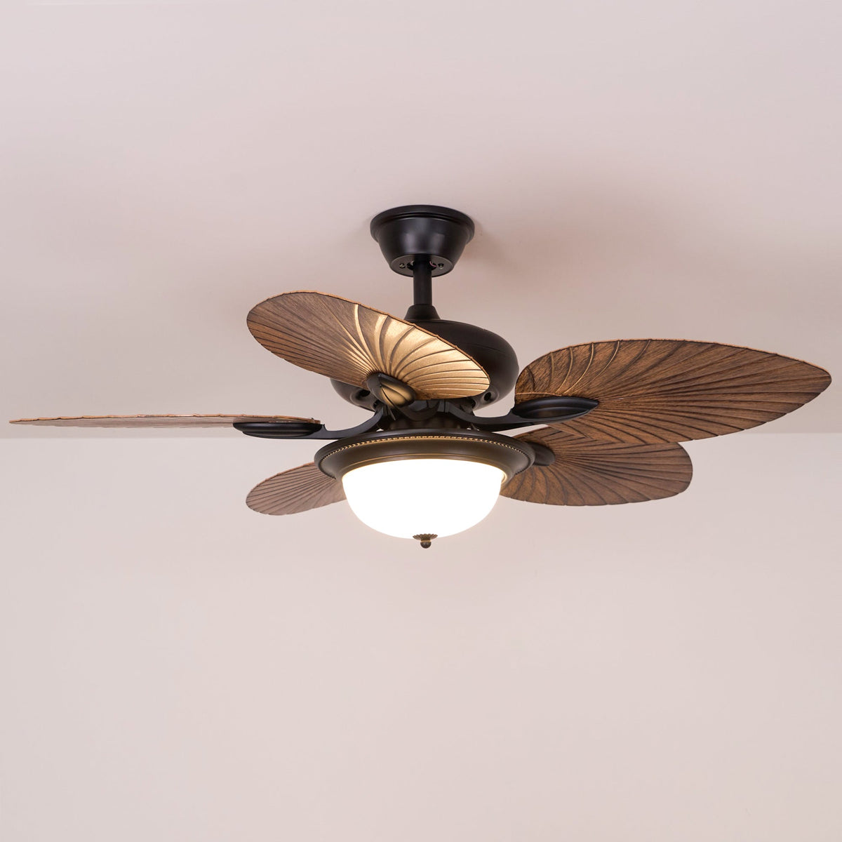 Virel ventilador de techo con luz de madera tropical
