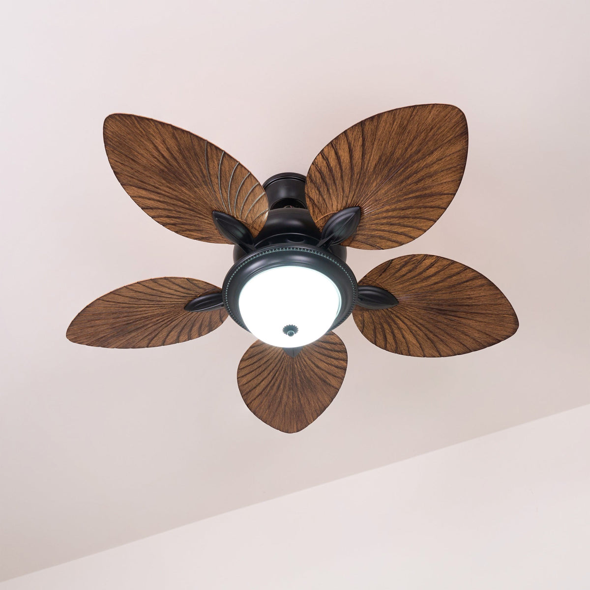 Virel ventilador de techo con luz de madera tropical