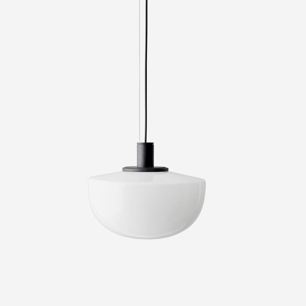 Lámpara colgante de vidrio cúpula metal montaje minimalista relajante