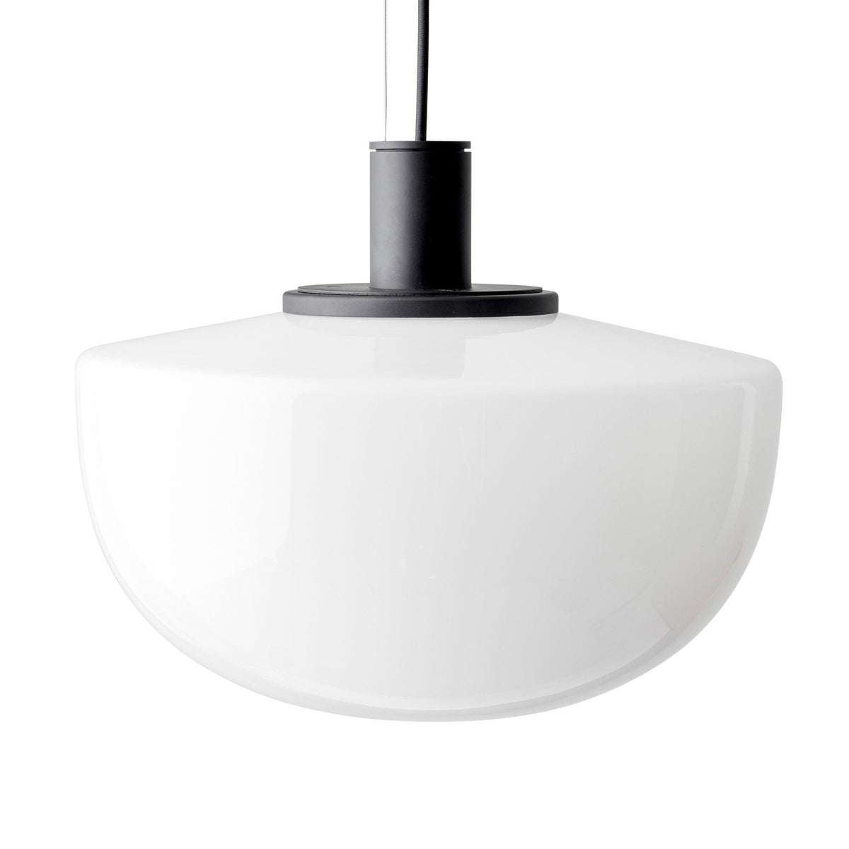Lámpara colgante de vidrio cúpula metal montaje minimalista relajante