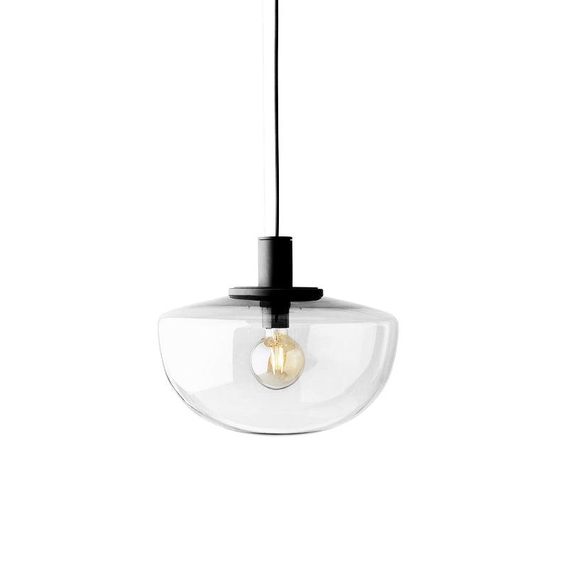 Lámpara colgante de vidrio cúpula metal montaje minimalista relajante