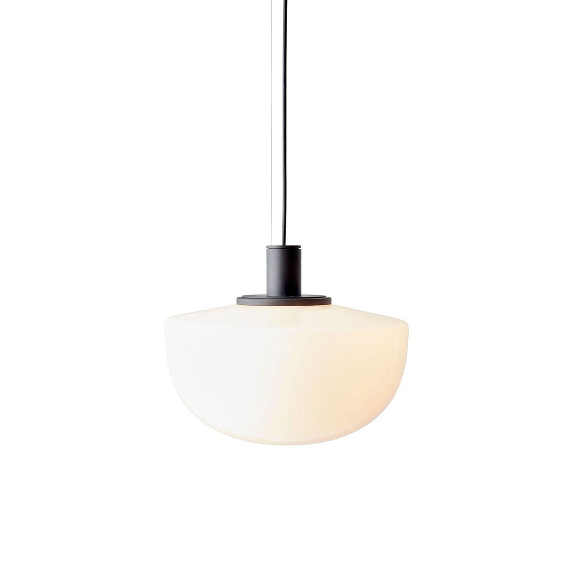 Lámpara colgante de vidrio cúpula metal montaje minimalista relajante