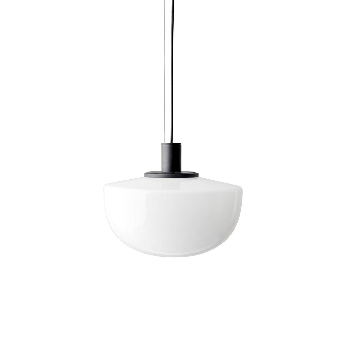 Lámpara colgante de vidrio cúpula metal montaje minimalista relajante