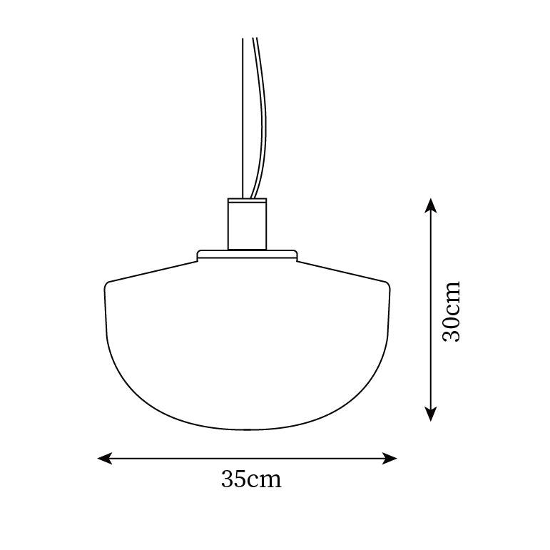 Lámpara colgante de vidrio cúpula metal montaje minimalista relajante