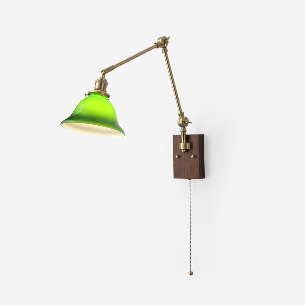 Velra aplique de pared de madera de nogal con brazo ajustable