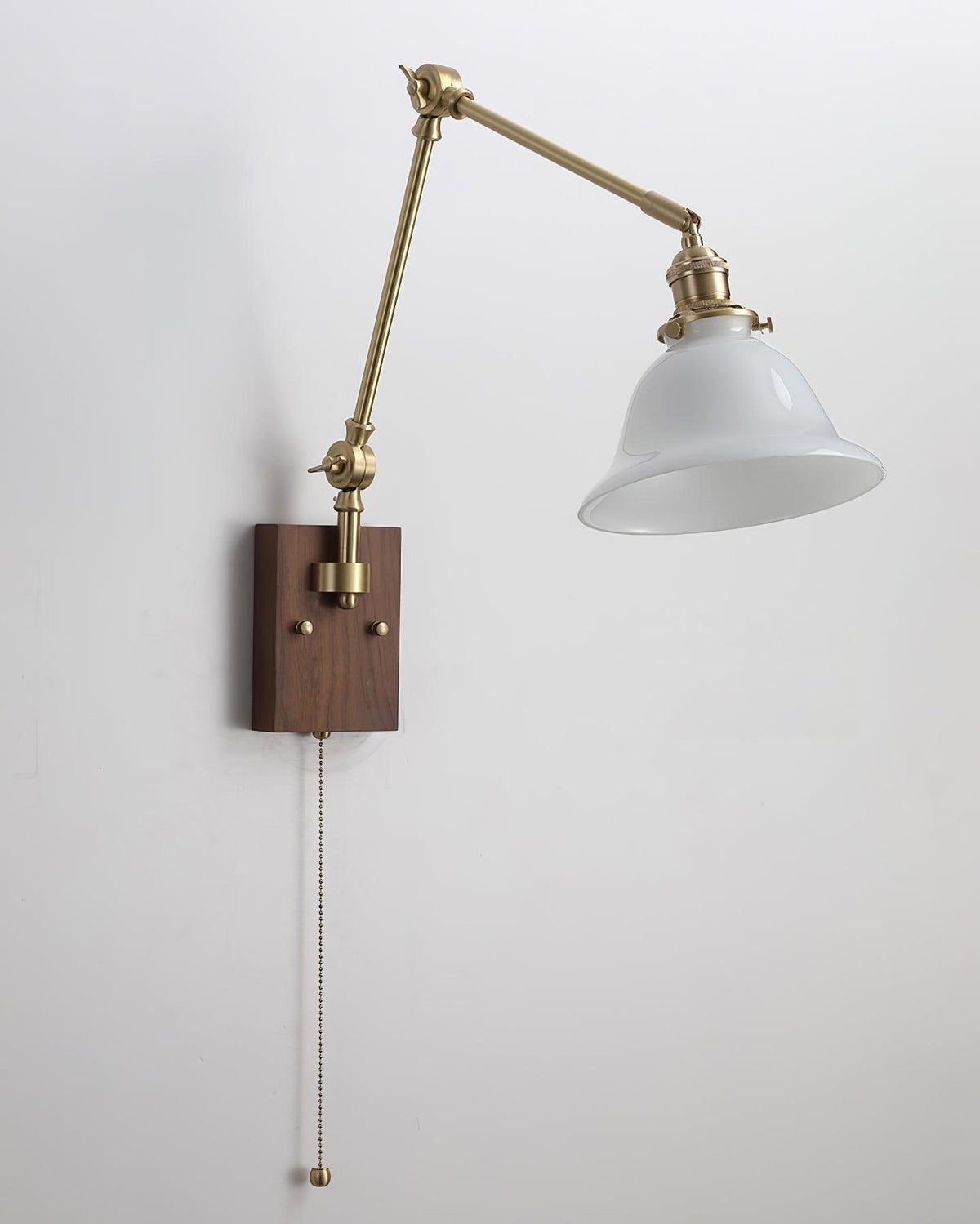 Velra aplique de pared de madera de nogal con brazo ajustable