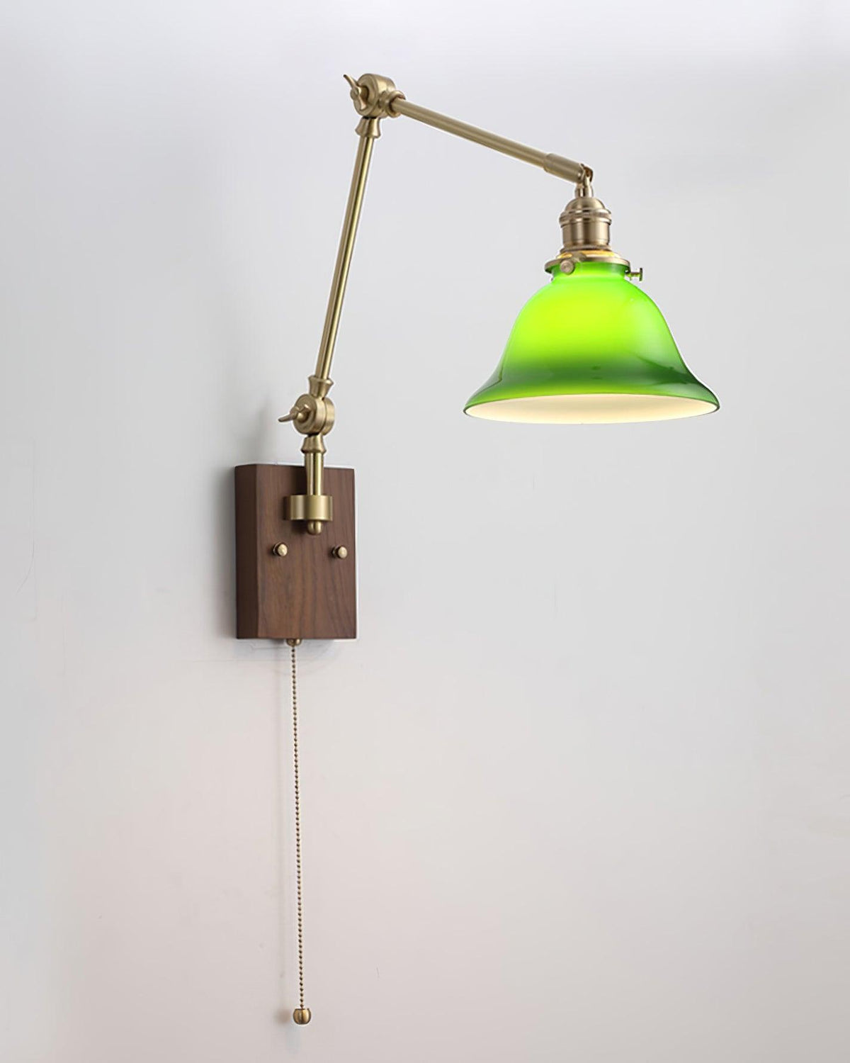 Velra aplique de pared de madera de nogal con brazo ajustable