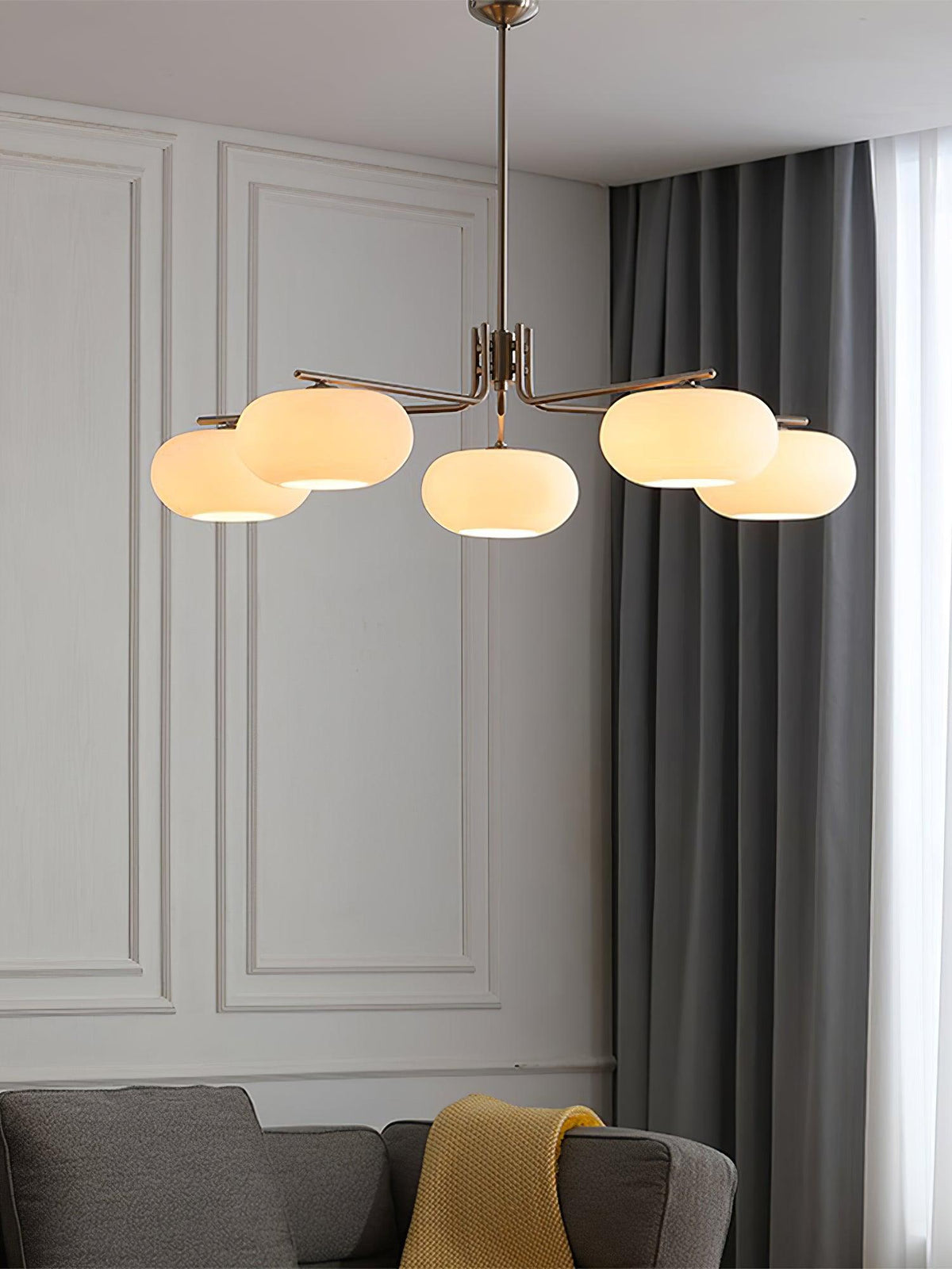 Deloz lámpara de araña Industrial 5-Luces moderna