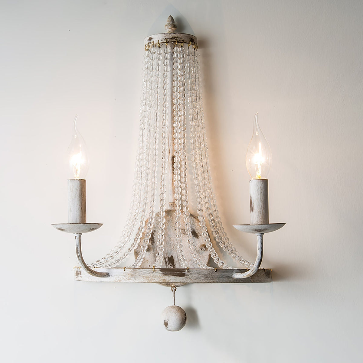 Arvela aplique de pared vintage industrial de cristal
