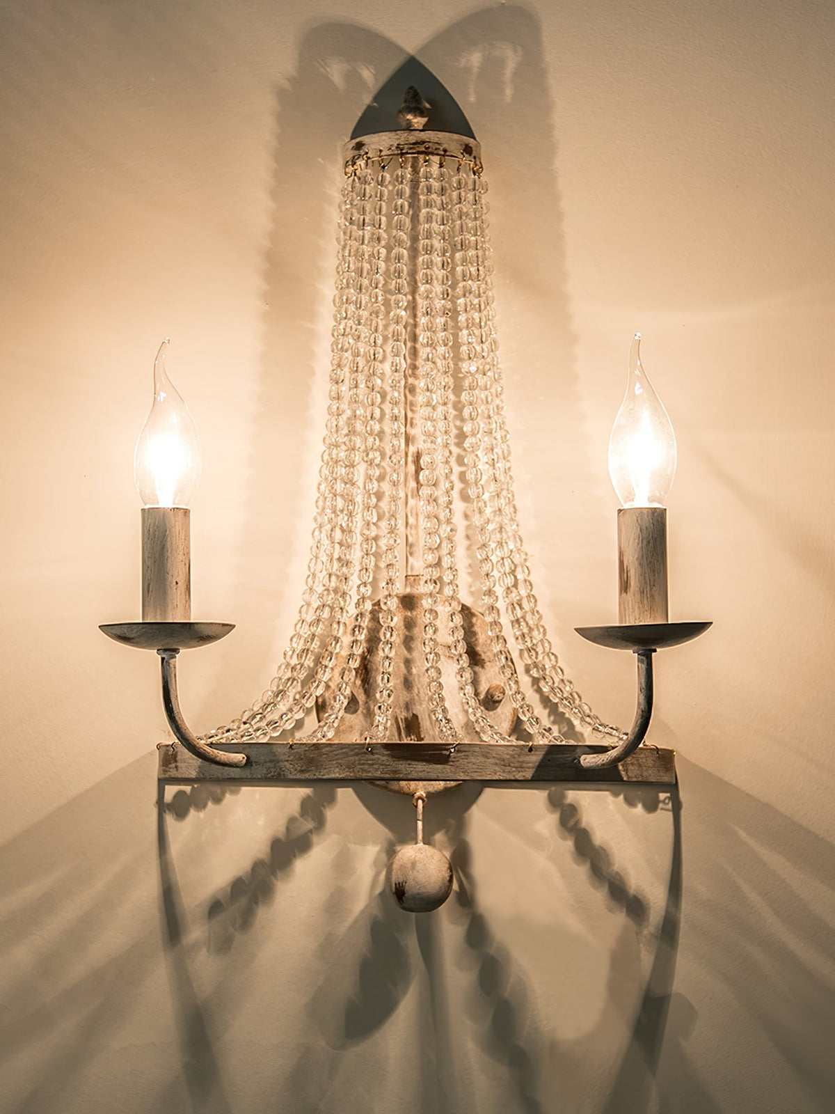 Arvela aplique de pared vintage industrial de cristal
