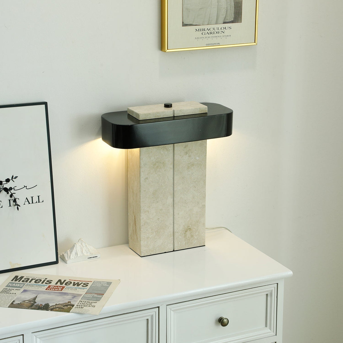 Abram lámpara de mesa moderna de mármol