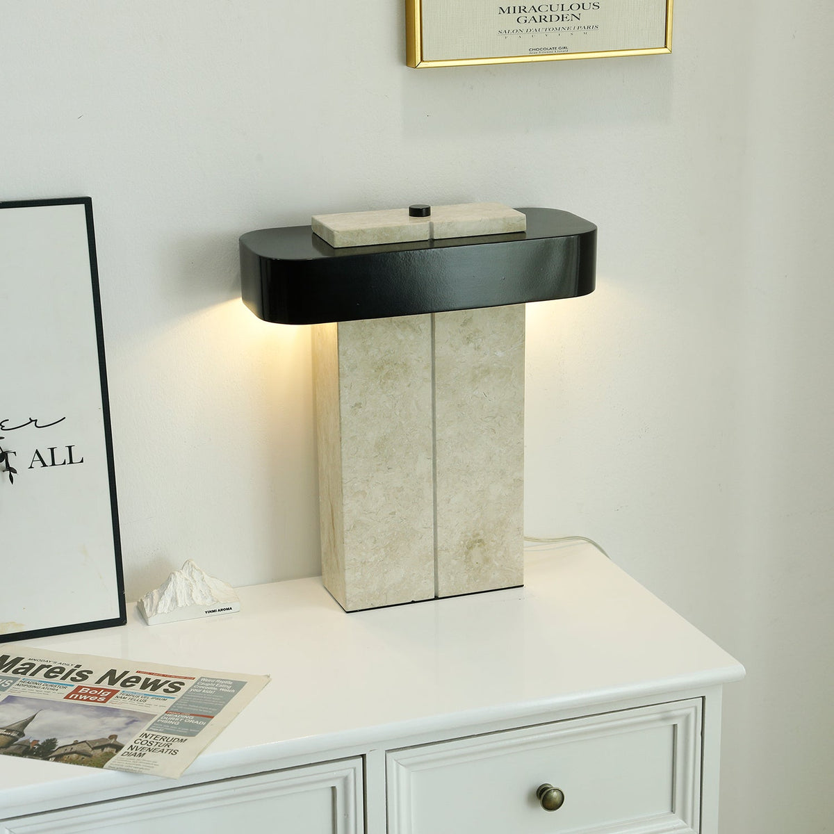 Abram lámpara de mesa moderna de mármol