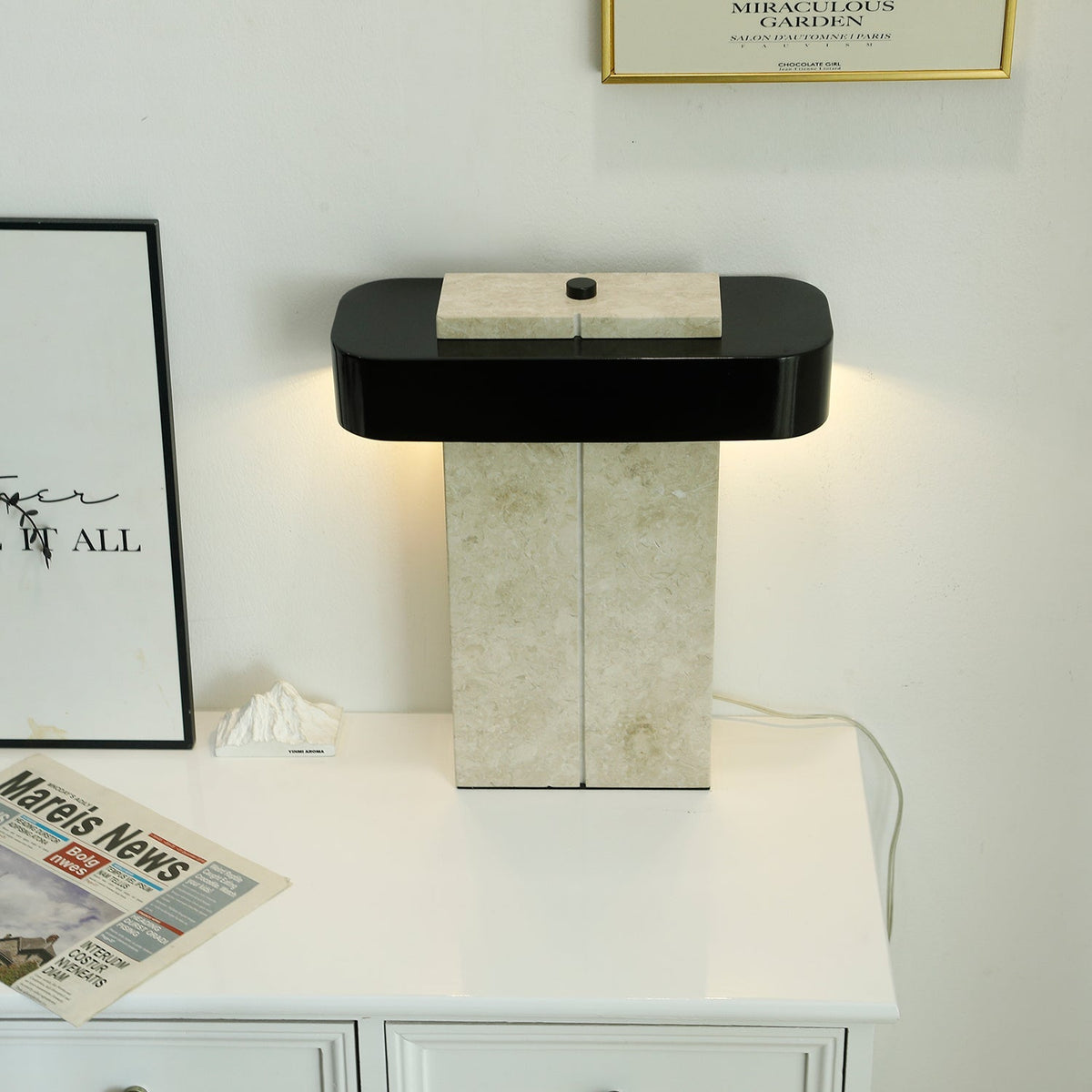 Abram lámpara de mesa moderna de mármol