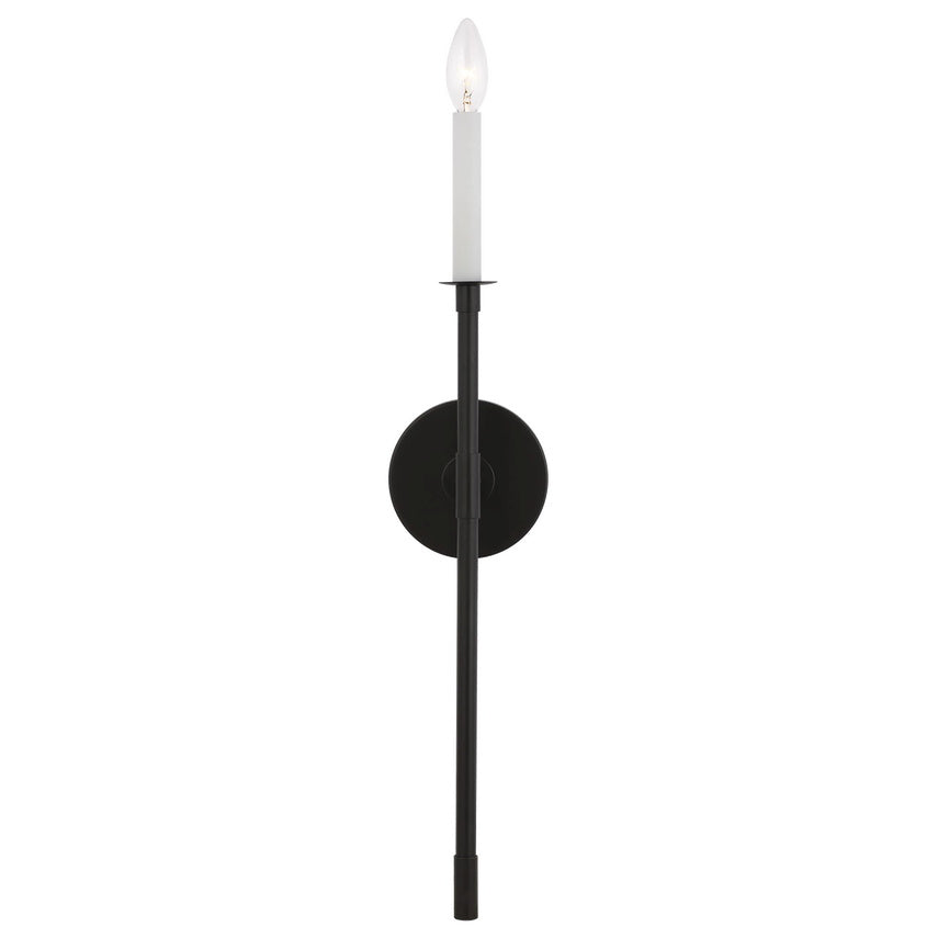Alvuvyh aplique de pared moderno minimalista negro de metal