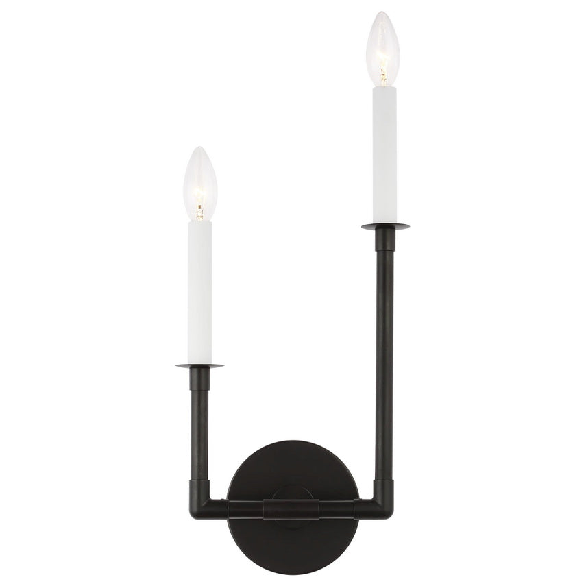 Alvuvyh aplique de pared moderno minimalista negro de metal