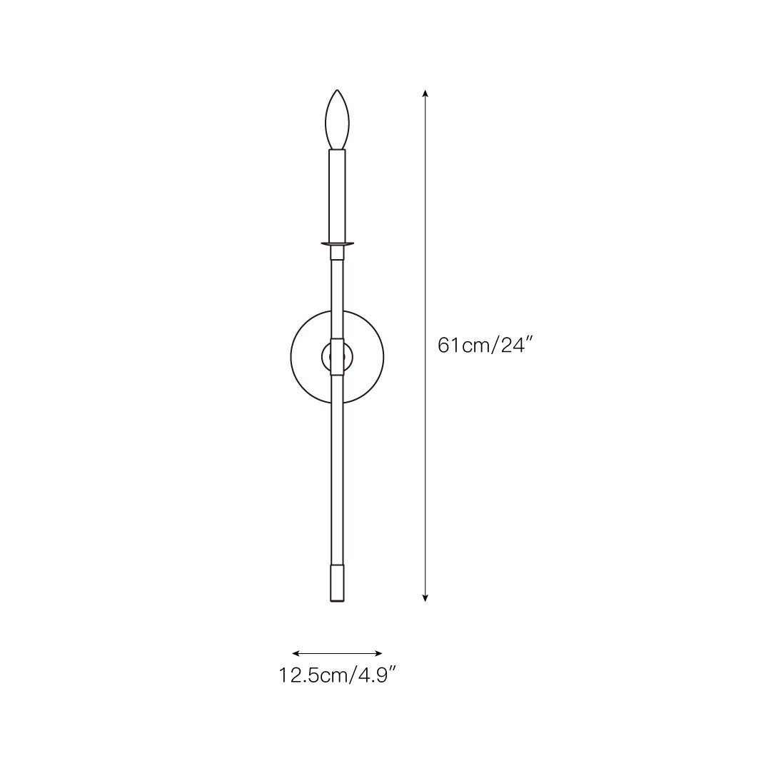 Alvuvyh aplique de pared moderno minimalista negro de metal