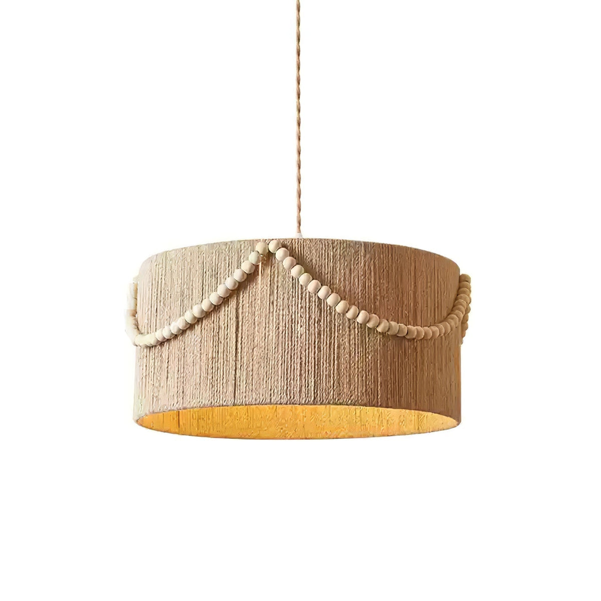 Ershaa lámpara colgante elegancia con cuentas naturales estilo boho