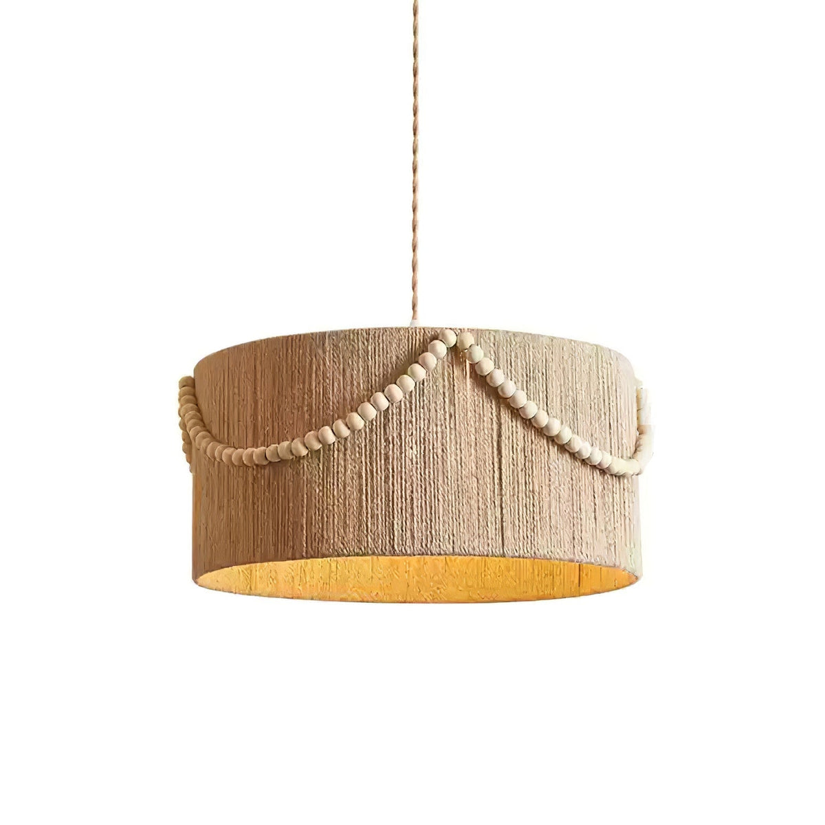 Ershaa lámpara colgante elegancia con cuentas naturales estilo boho