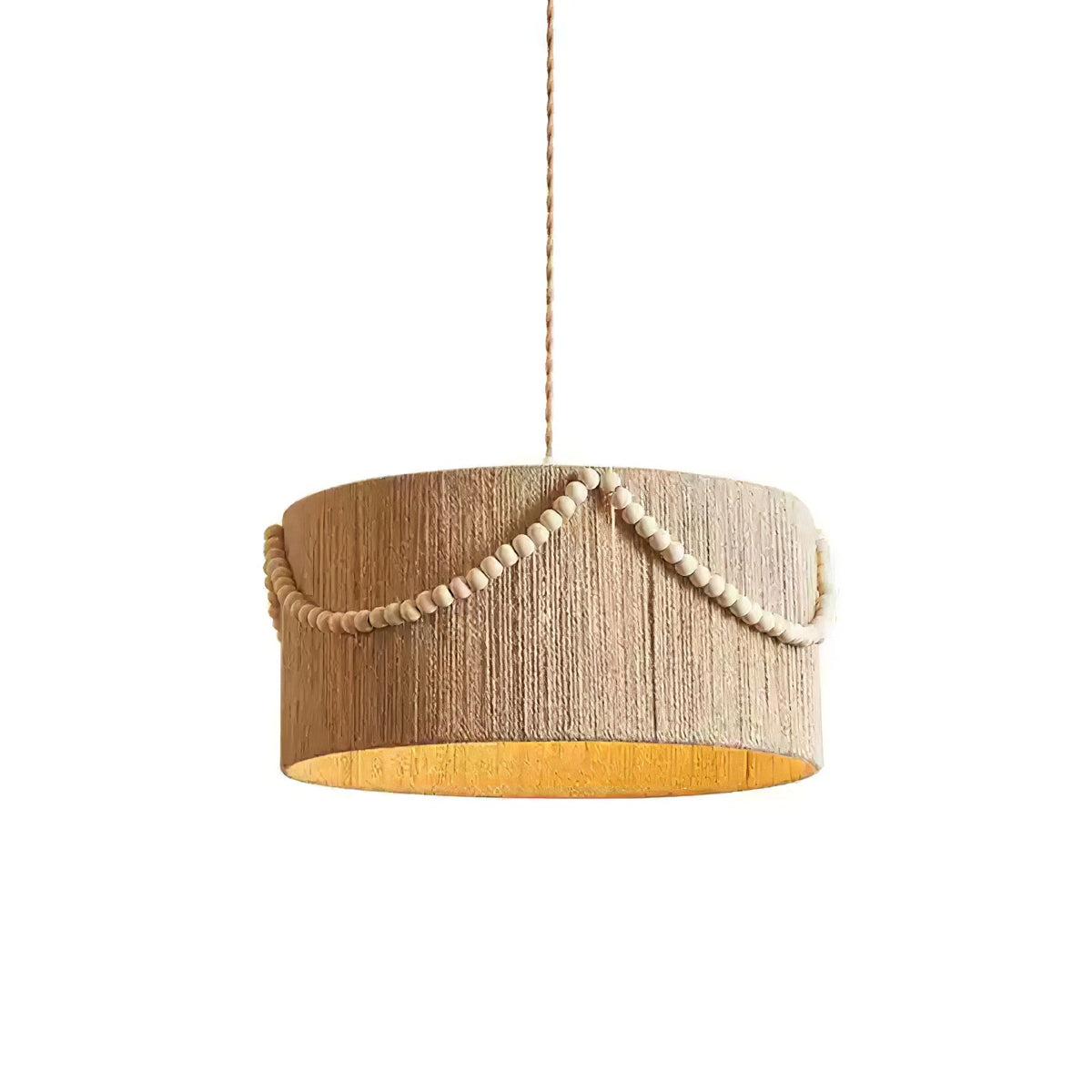 Ershaa lámpara colgante elegancia con cuentas naturales estilo boho