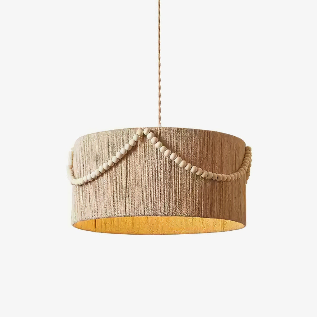 Ershaa lámpara colgante elegancia con cuentas naturales estilo boho