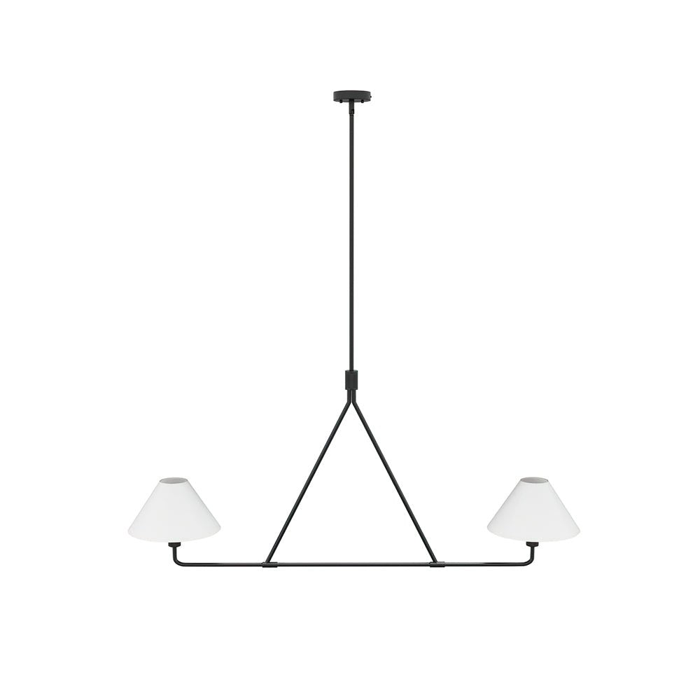 Vase lámpara de araña con pantalla cónica minimalista