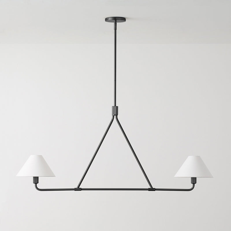 Vase lámpara de araña con pantalla cónica minimalista