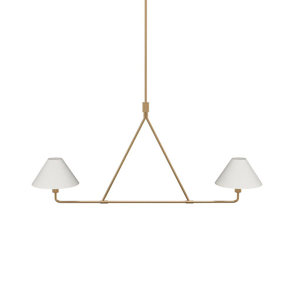 Vase lámpara de araña con pantalla cónica minimalista