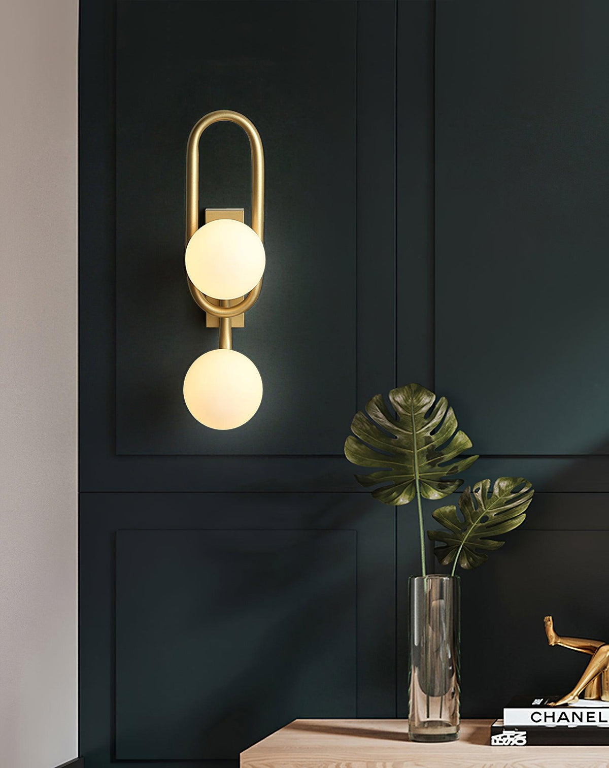 Alphaia aplique de pared moderno minimalista de vidrio