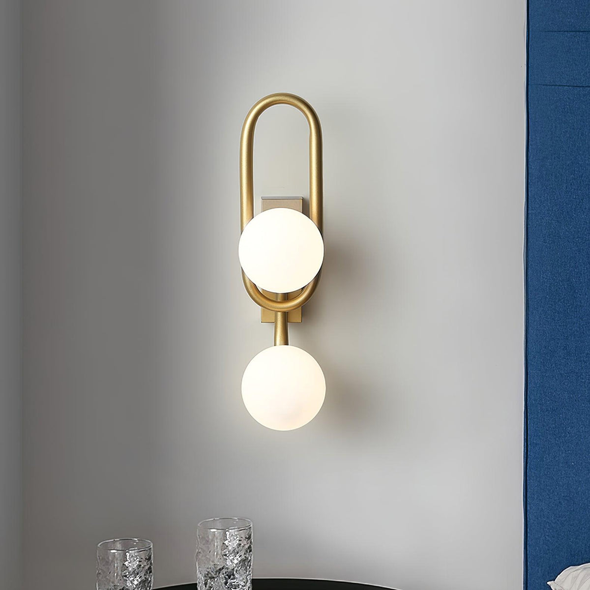 Alphaia aplique de pared moderno minimalista de vidrio