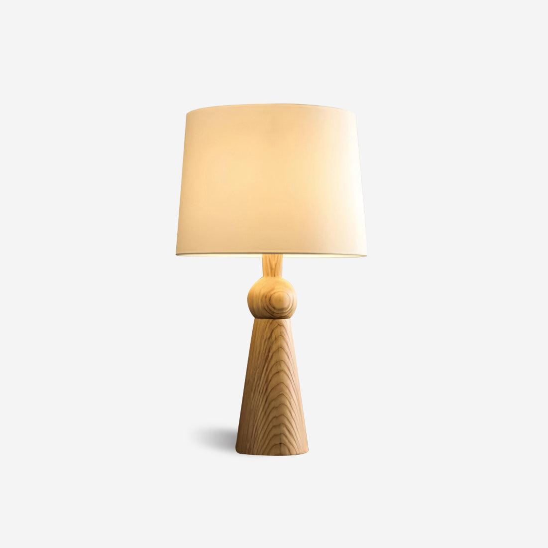 Lioria lámpara de mesa de madera y tejido