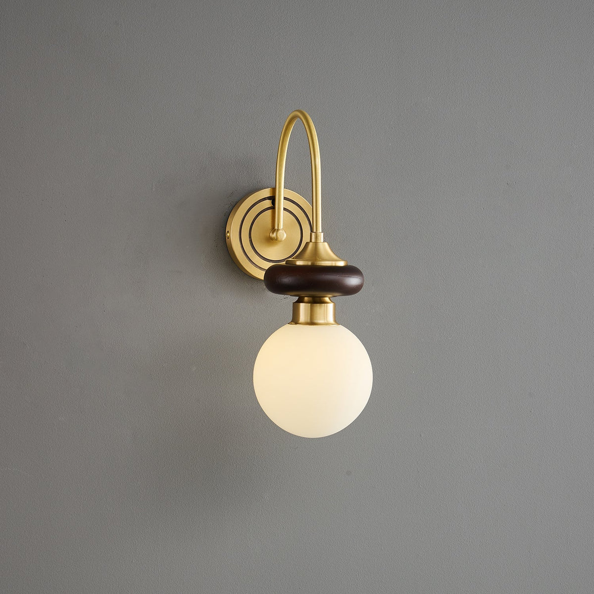 Elvalora aplique de pared Premium nogal vidrio nórdico Art
