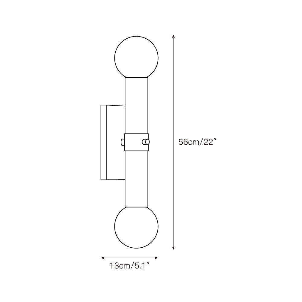 Dvaluvyh aplique de pared moderno minimalista de travertino, metal y vidrio