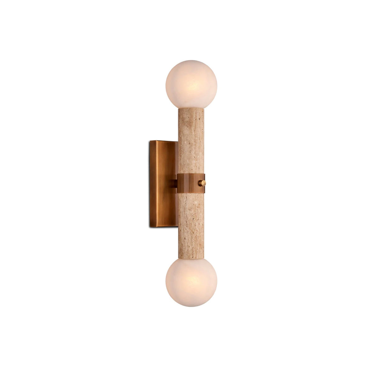 Dvaluvyh aplique de pared moderno minimalista de travertino, metal y vidrio