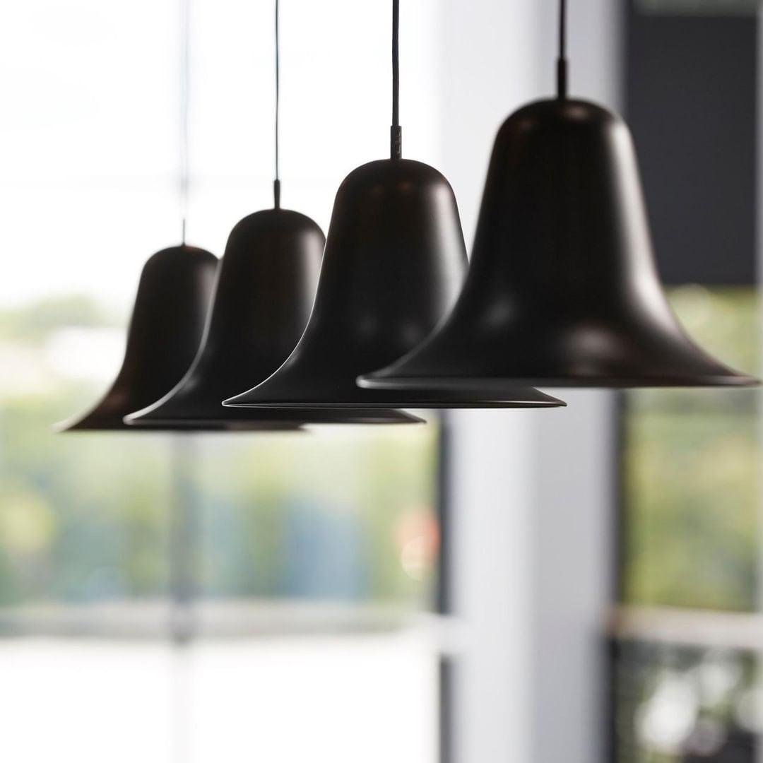 Nevin lámpara colgante minimalista con pantalla en forma de campana