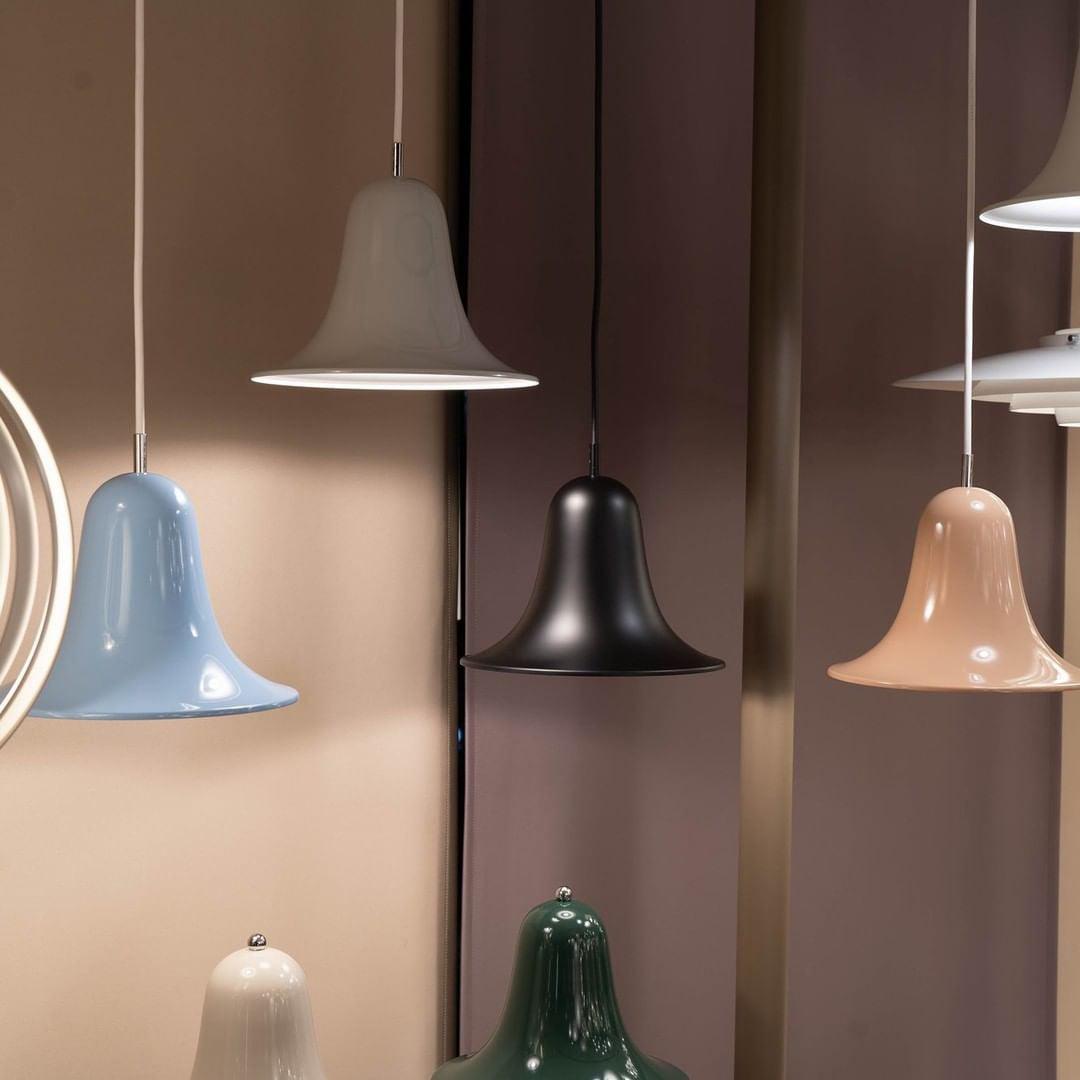 Nevin lámpara colgante minimalista con pantalla en forma de campana