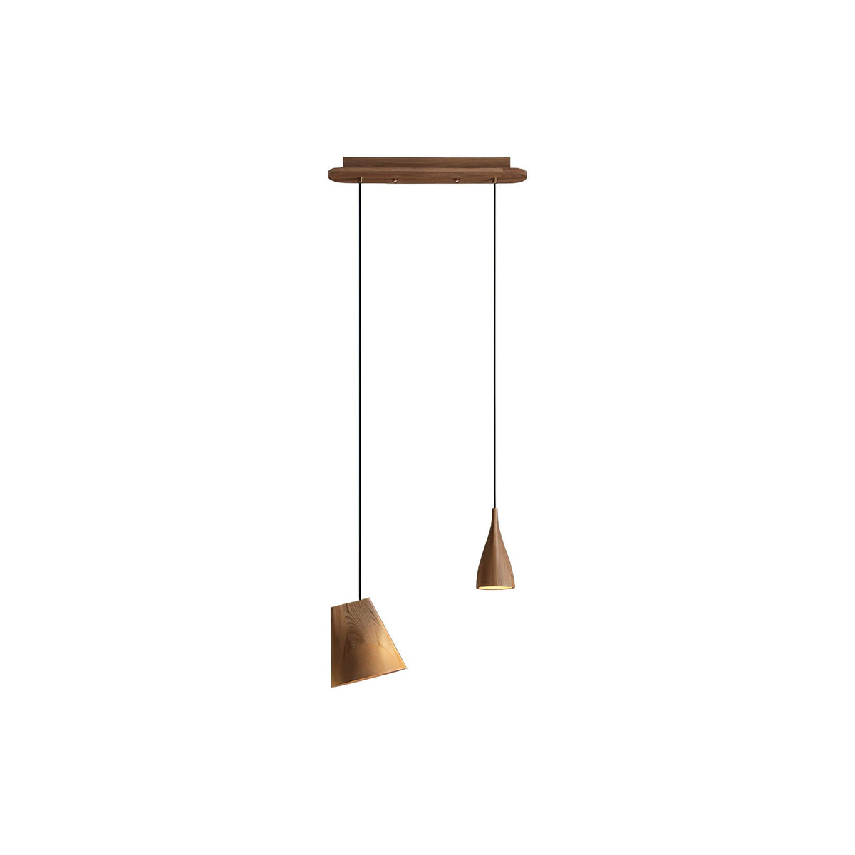 Ivarara lámpara colgante asimétrica de madera