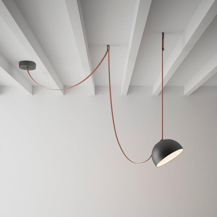 Elarok lámpara colgante moderna minimalista de cuero