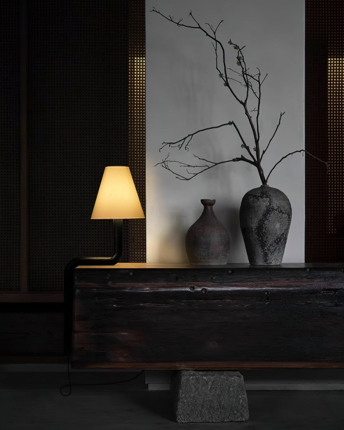 Syleielle lámpara de mesa de madera curva