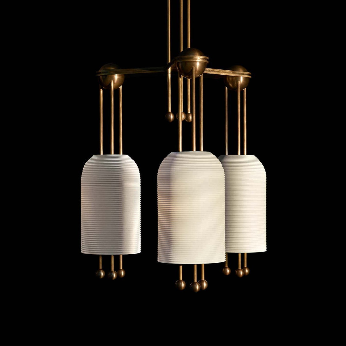 Qir lámpara colgante de vidrio con elegancia tradicional