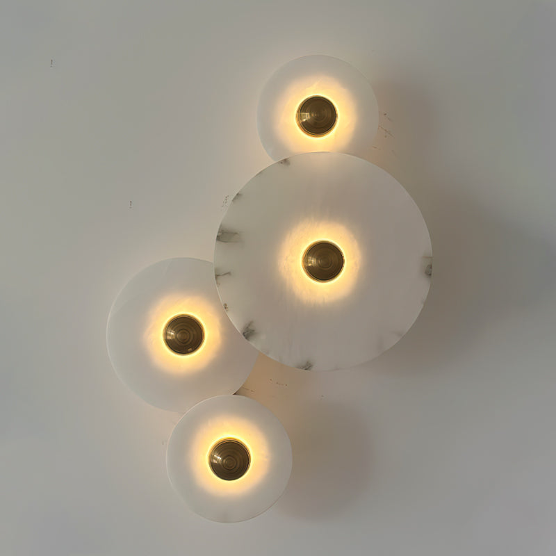 Slender aplique de pared alabastro moderno minimalista