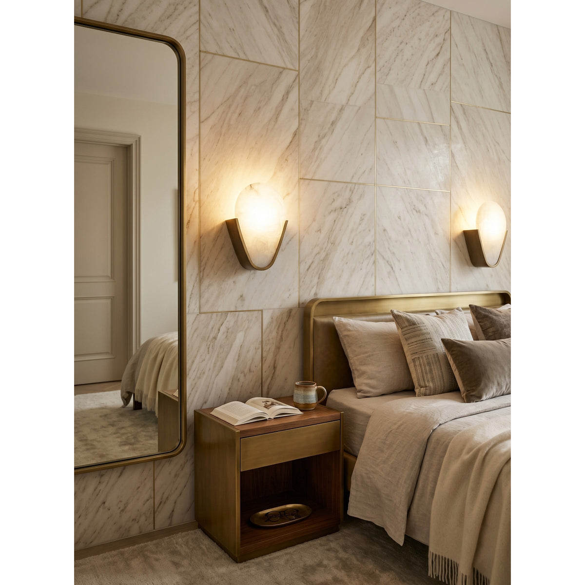 Bernina aplique de pared alabastro