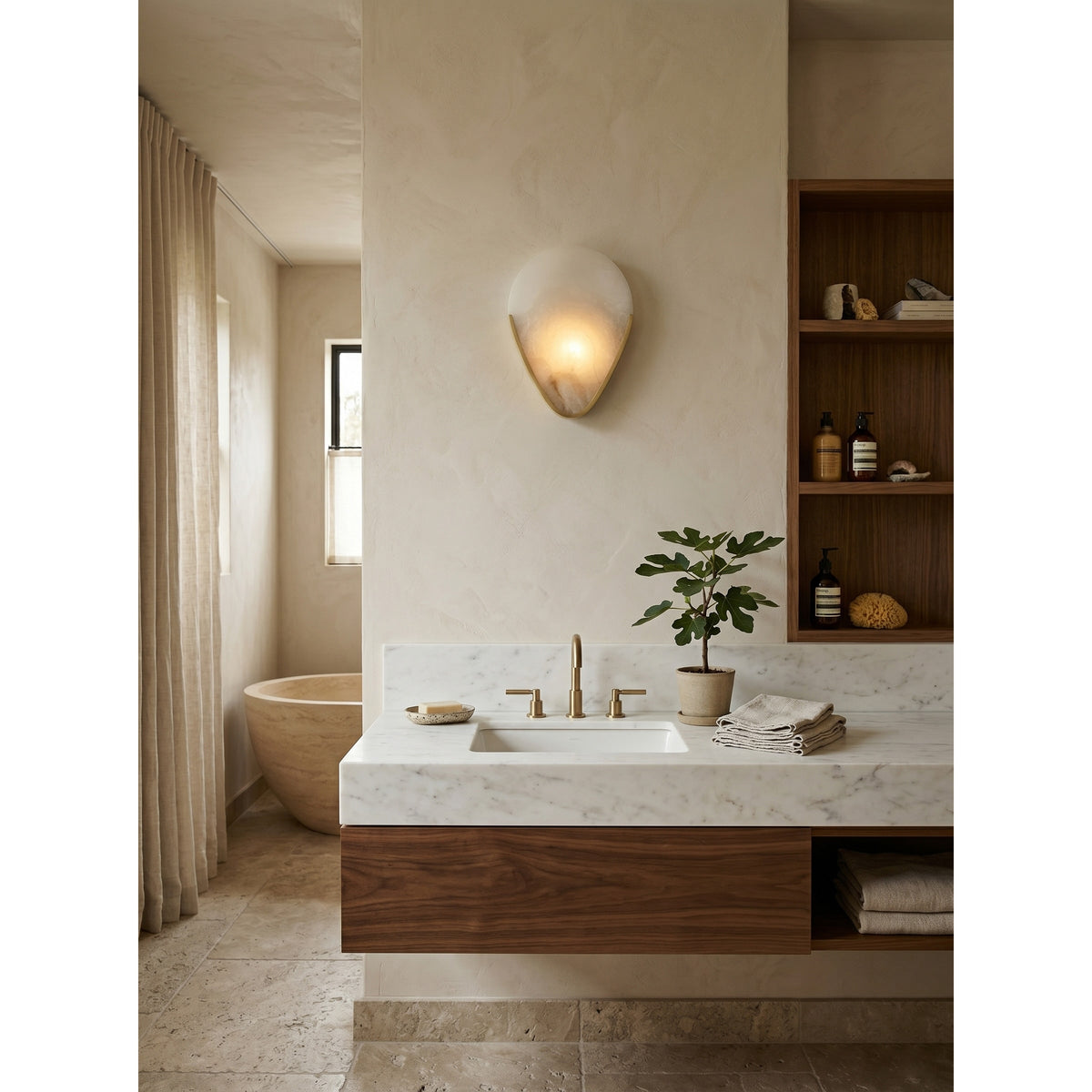 Bernina aplique de pared alabastro