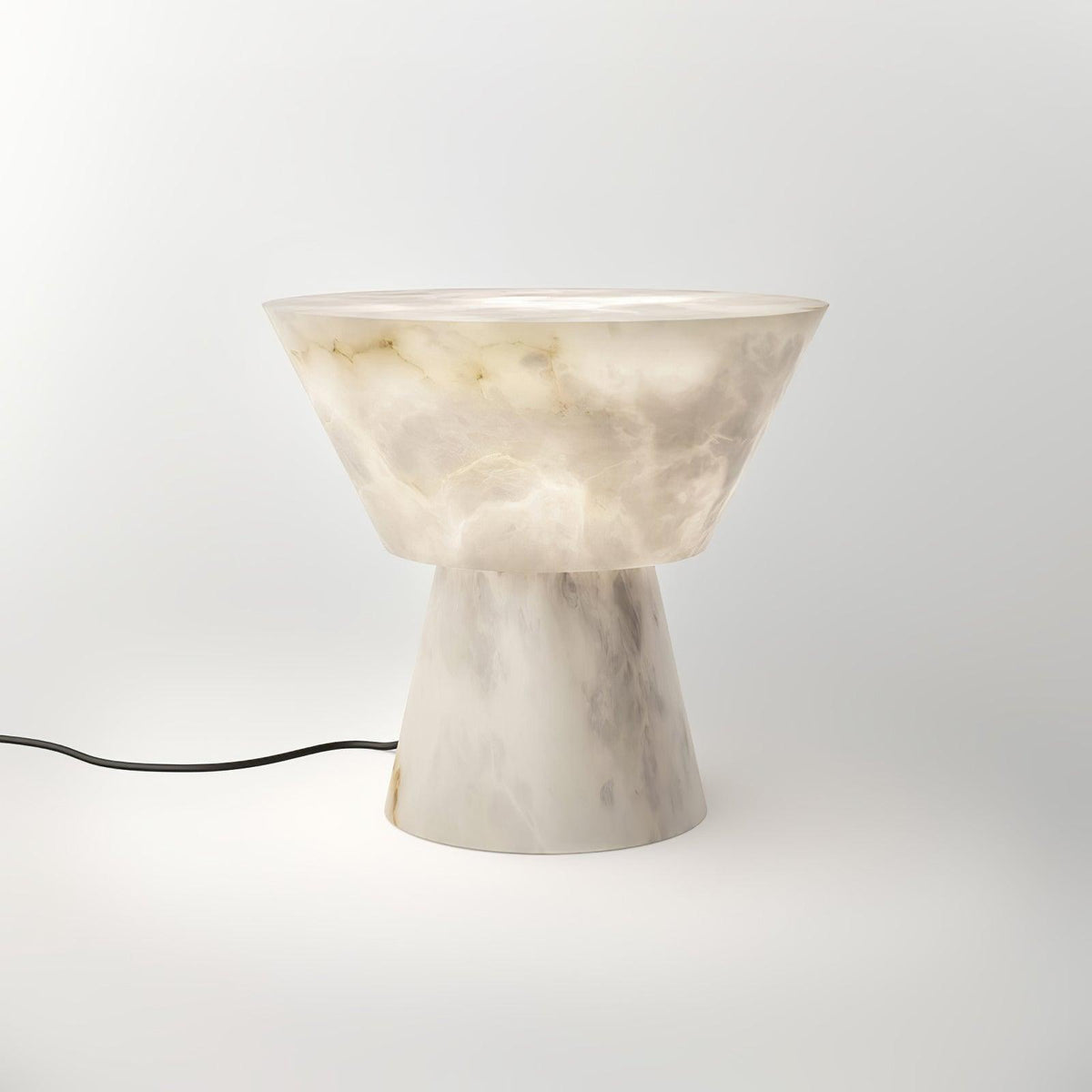 Ane lámpara de mesa pedestal alabastro