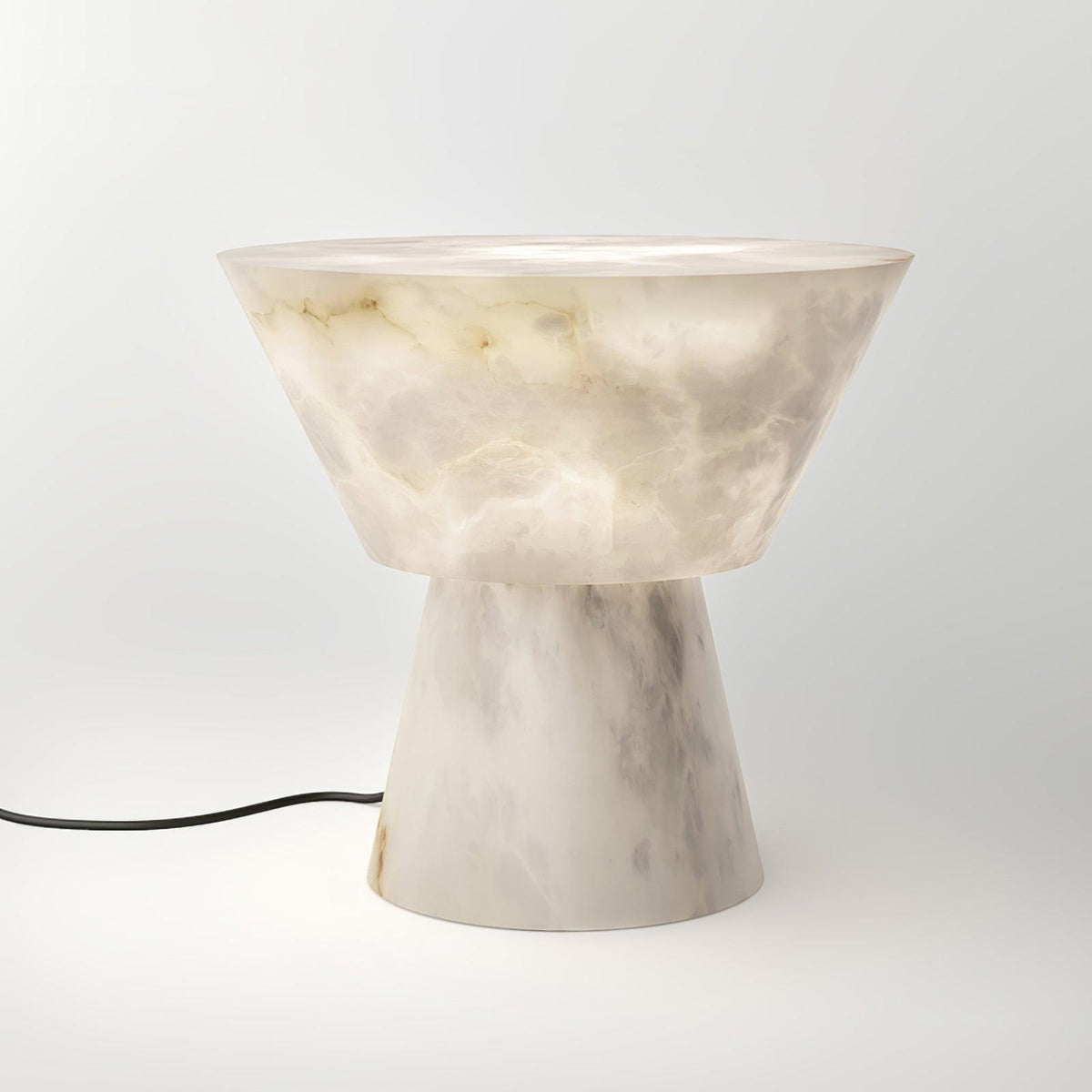Ane lámpara de mesa pedestal alabastro